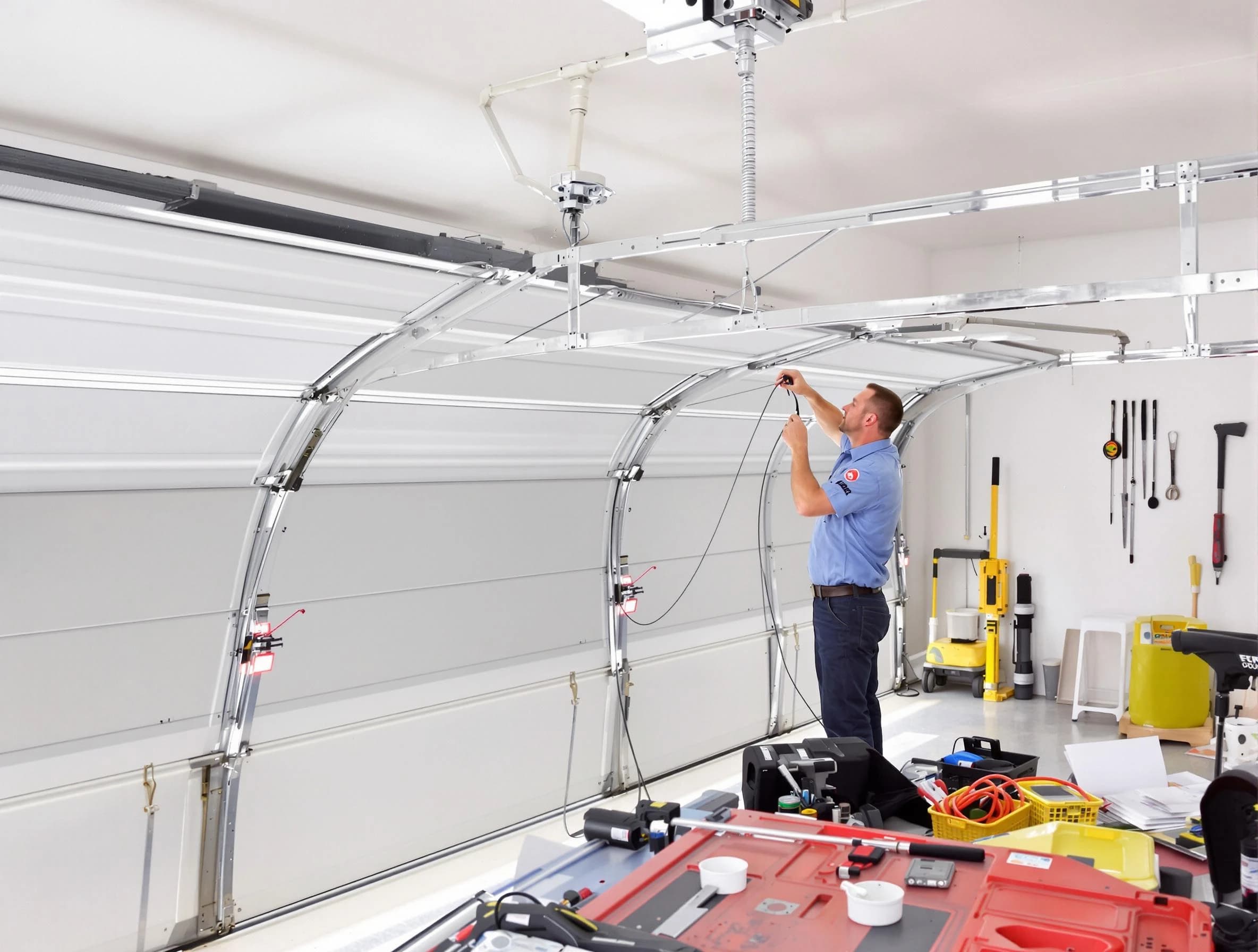 Garage door cable repair service by Harrah Garage Door Repair in Harrah