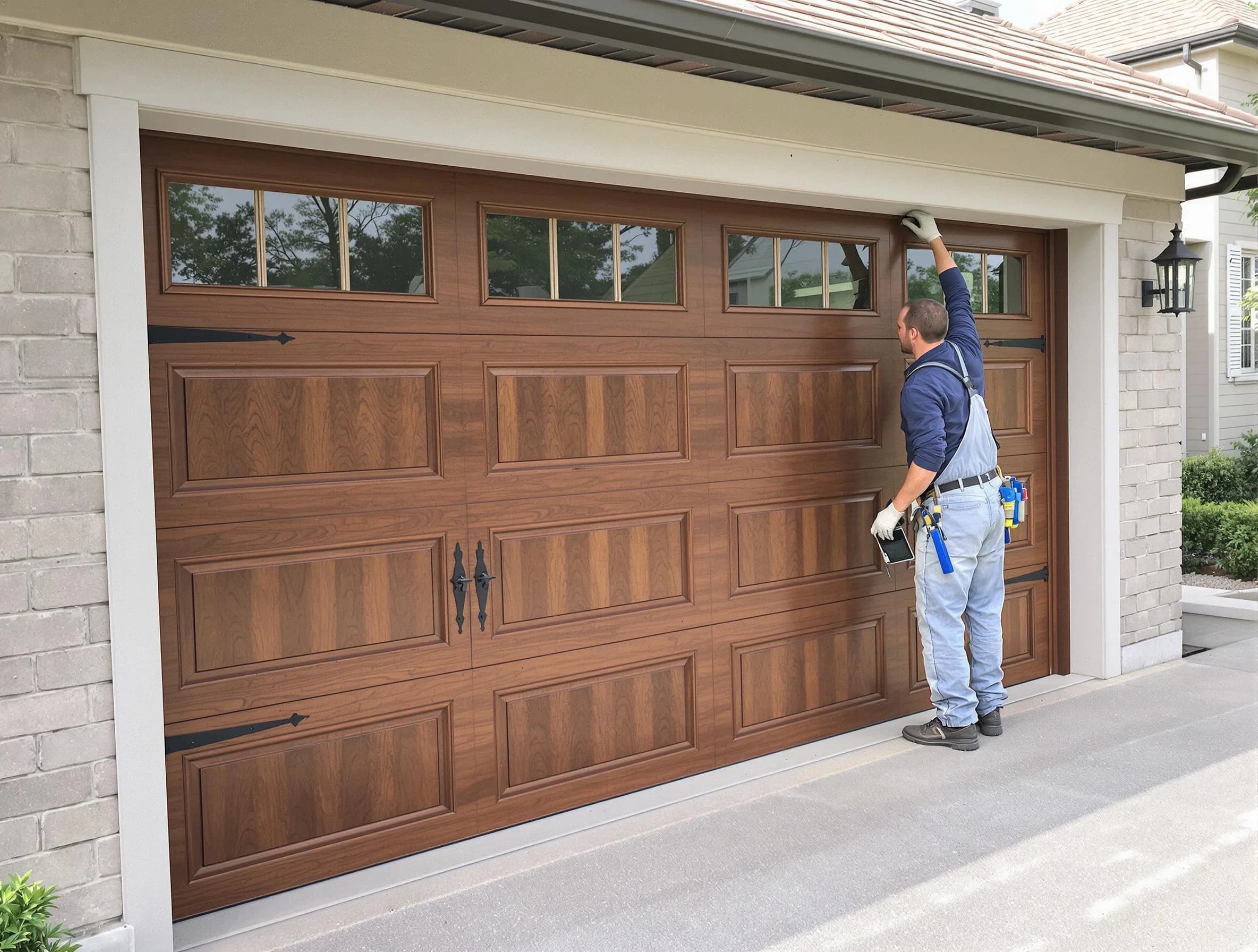 Custom garage door showcase by Harrah Garage Door Repair in Harrah