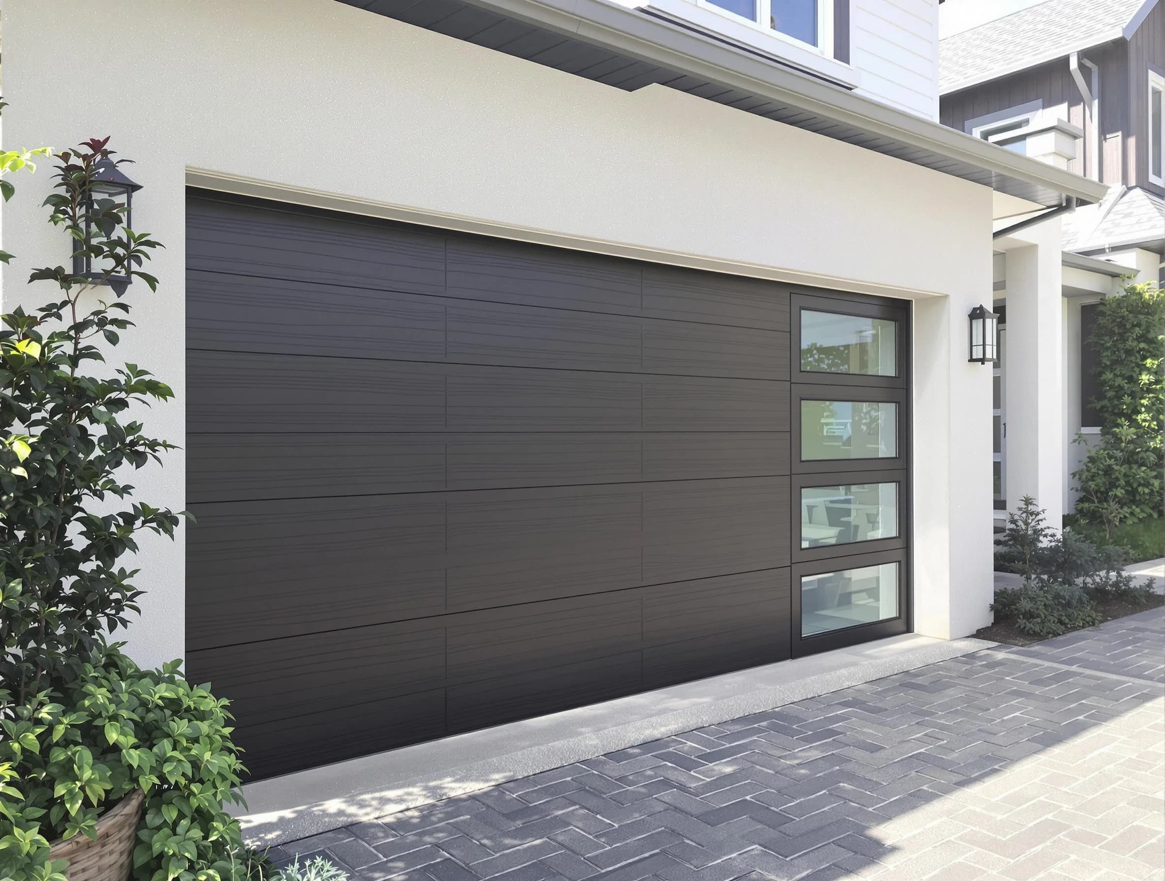 Custom garage door installation by Harrah Garage Door Repair in Harrah