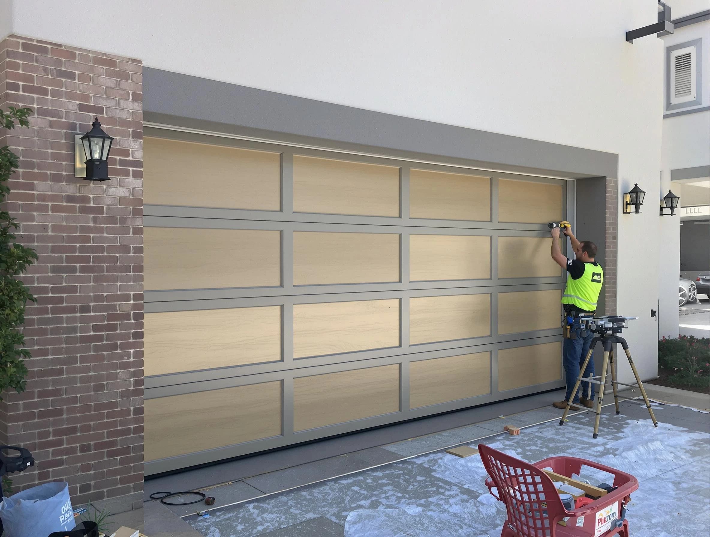 Garage door replacement service by Harrah Garage Door Repair in Harrah