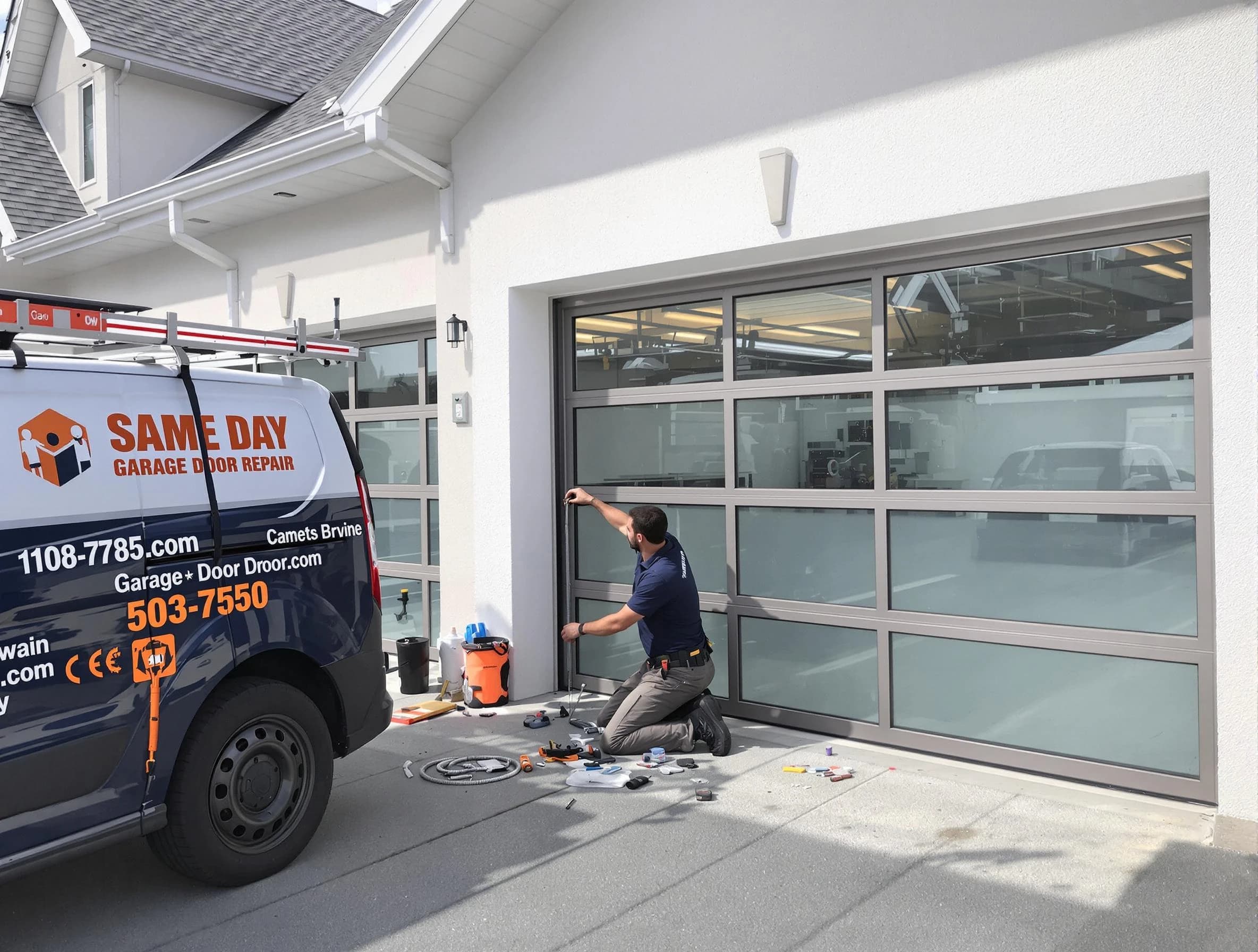 Same-day garage door repair service by Harrah Garage Door Repair in Harrah