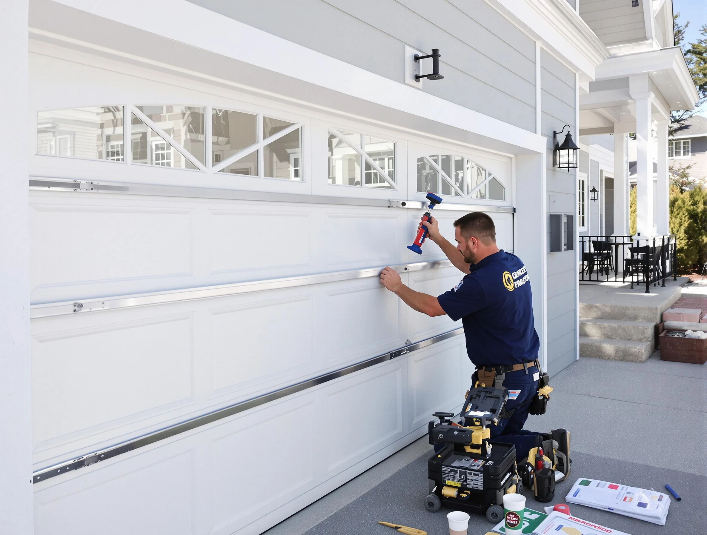 Professional garage door installation by Harrah Garage Door Repair in Harrah
