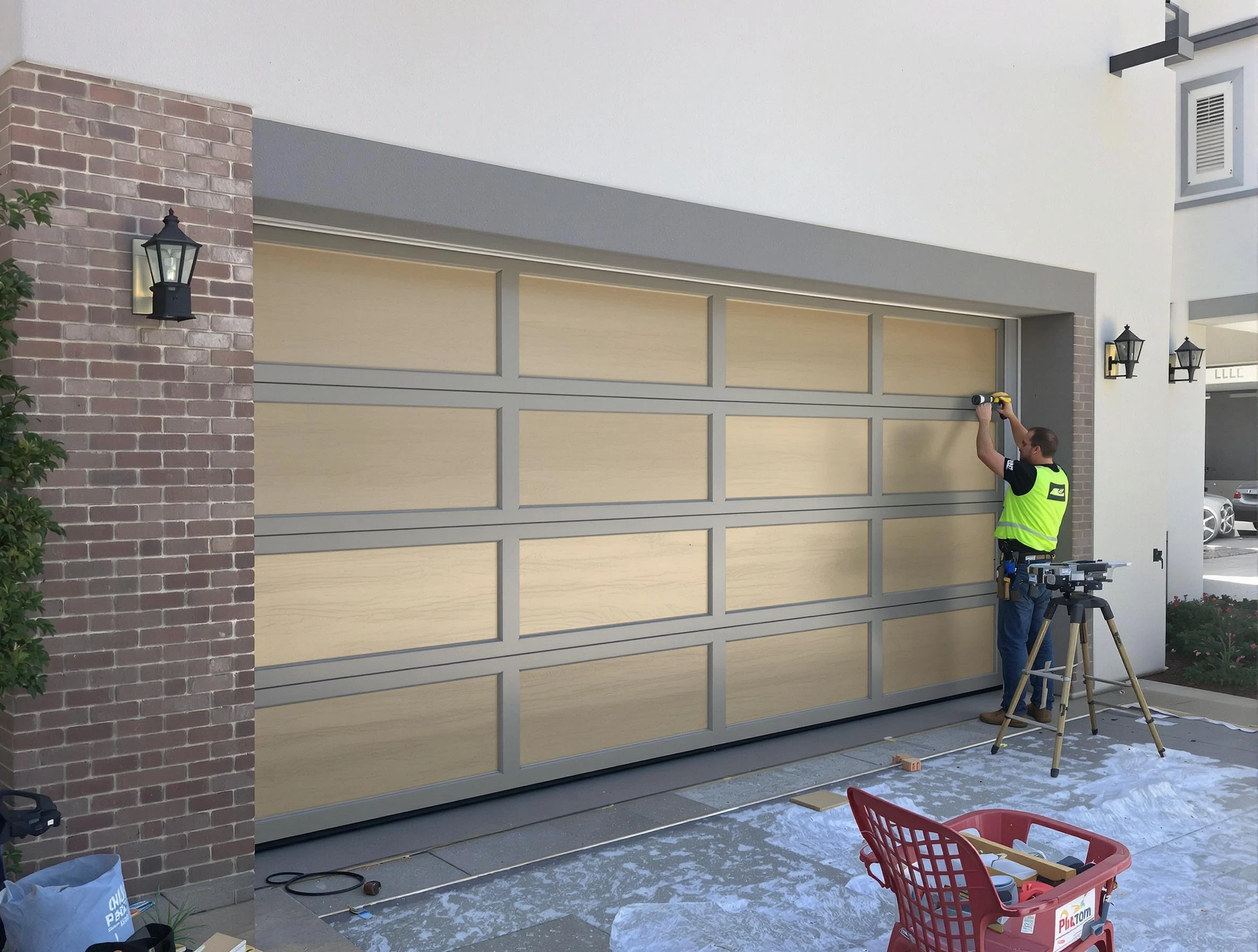 Garage door replacement service by Harrah Garage Door Repair in Harrah